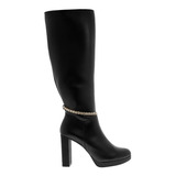 Botas Ruth Color Negro Con Cadena D08440152501