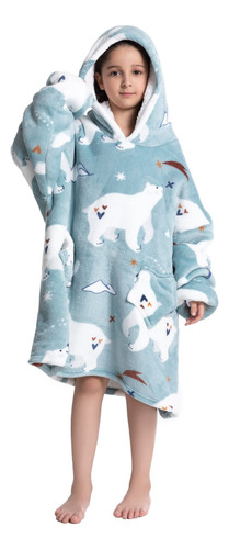 Pijama Bata Frazada Polar Polerón Térmica De Felpa Niños