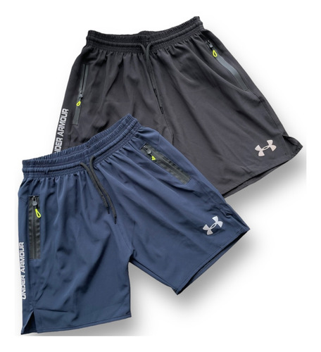 Bermuda Short Under Armour X2 Bolsillo Cierre Entrenamiento