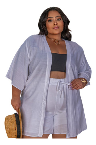 Conjunto Moda Praia Plus Size Belíssimo Enviamos 24 Hs.