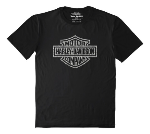 Camiseta 100% Algodão Harley Davidson Brasão Motorcycles