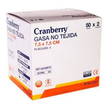 Gasa No Tejida Esteril Cranberry 7.5x7.5 Caja 50 Sobres