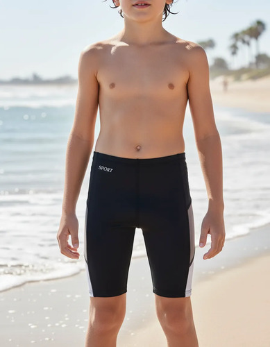 Traje De Baño Pierna Larga Para Niño, Natacion/playa Uv.