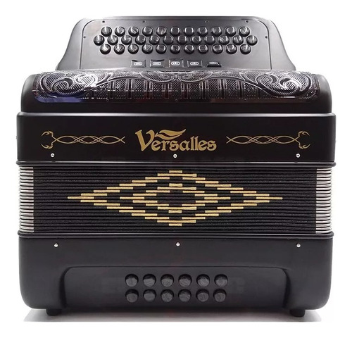 Acordeon Versalles 5 Registros 3412m-5 Fbe Negro 34 Botones