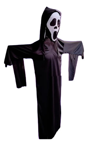 Disfraz Inspirado Ghost Face Scream Túnica Niño Halloween Accesorio Dia De Muertos Personaje Terror Fiesta Noviembre