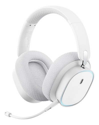 Headset Gamer Baseus Gh02 2.4g Bluetooth 5.3 Branco Sem Fio