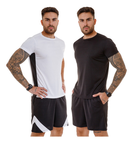 Kit 2 Conjuntos Dry Fit Masculino Slim Treino Academia