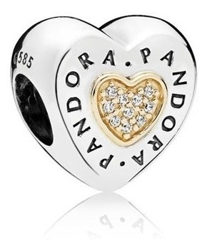 Pandora Charm Bead 796233cz Signature Heart Pandora Logo