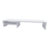 Base Suporte Monitor 90x30x15 Mdf 15mm Branco