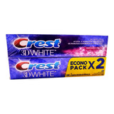 Crest Pack 2 Pasta Dental 3d White Anticaries Con Flúor 100m