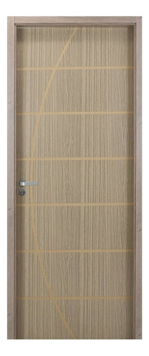 Kit Porta De Madeira Decorada 215x94cm Com Batente De Mdf