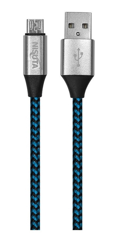 NS-CATEMI RAYADO NARANJA CABLE MICRO USB 1MTS 2.1A