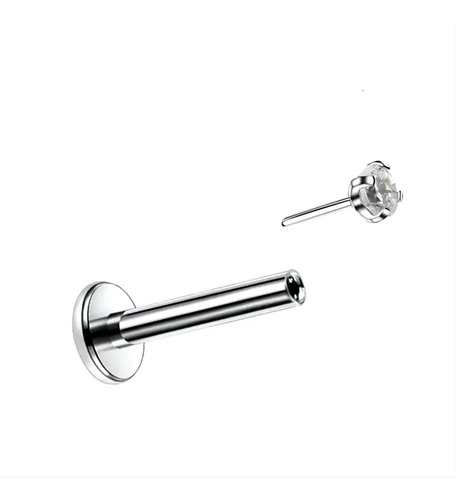 Labret 20g 18g 16g Piercing De Titanio Zirconia 2mm Push Pin | MercadoLibre