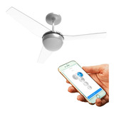 Ventilador Aliseu Jet Bluetooth/par/remot Potente Silencioso Cor Da Estrutura Cristal Diâmetro 99 Cm 220v