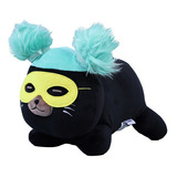 Miniso Peluche De Gato Negro Con Antifaz Y Peluca Halloween