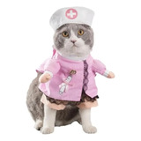 Disfraz Para Perros Y Gatos Diseño Enfermera Halloween 