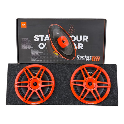 Par Bocinas Medio Rango Con Cajon Waraudio Rocket Pro 08 Color Negro | Envío gratis