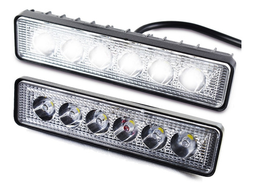 Par Faros 6 Hiper Led Barra Reforzado Estrobo