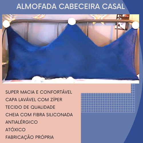 Almofada Para Cabeceira Cama Casal Box Bau Encosto De Dormir