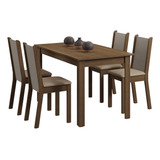 Juego Comedor Mesa Madesa Bea Tapa Madera Con 4 Sillas M/c/b