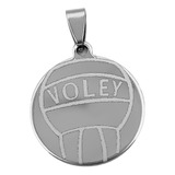 3 Dijes Pelota Voley C/ Palabra  Voley  Laser Acero Q C:4506