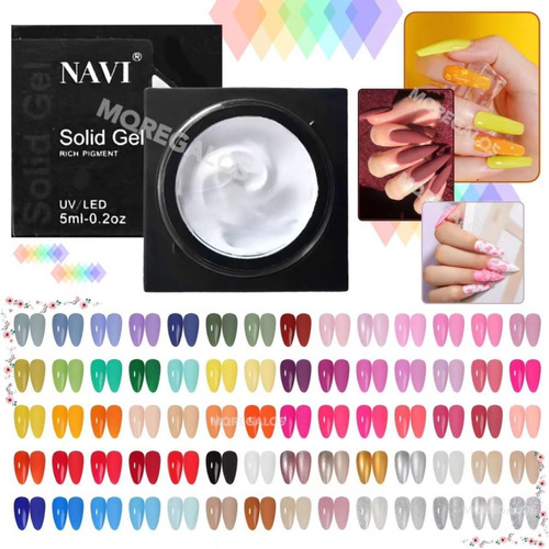 Navi Gel Solid Para Semipermanente Uv Led 5ml Uñas Art Color