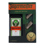 Licor Jagermeister 56 Clasico 1 L + 3 Shots De Metal