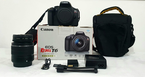  Câmera Profissional Canon Eos Rebel T6s Dslr 