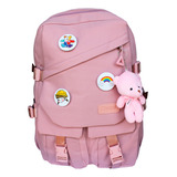 Mochila Urbana Bolso Escolar Niña Juvenil Moda Coreana Color Rosa