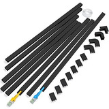 Canaleta De Plastico Para Gestion De Cables Color Negro 8pzs