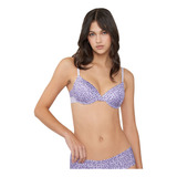 Sostén Mujer Push Up Copa B Lila Print Corona