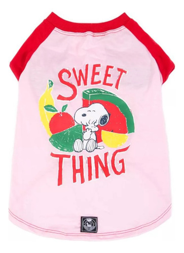 Roupa Para Cachorro Camiseta Snoopy Sweet Thing Rosa Gg