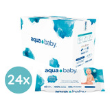 Caja 24 Toallitas Húmedas Wipes 99.9% Agua Water - Aqua Baby