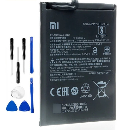 Bateria Original Bn57 + Kit Her Para Xiaomi Poco X3 / X3 Pro