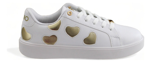 Tenis Casual Dama Capa De Ozono 622207 Sneaker Blanco Oro Lc