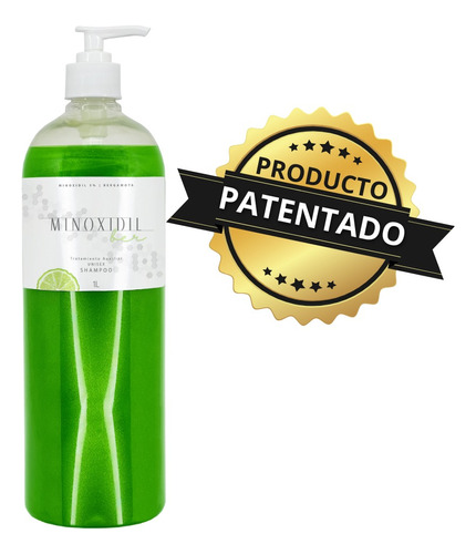 Shampoo Unisex Minoxidil 5% Con Bergamota 1l Cabello Y Barba