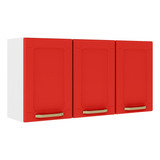 Gabinete Superior De Cocina 105cm Bertolini En Acero Rojo