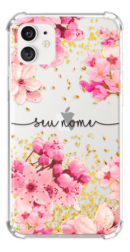 Capa Capinha Com Nome Personalizada Flores 12