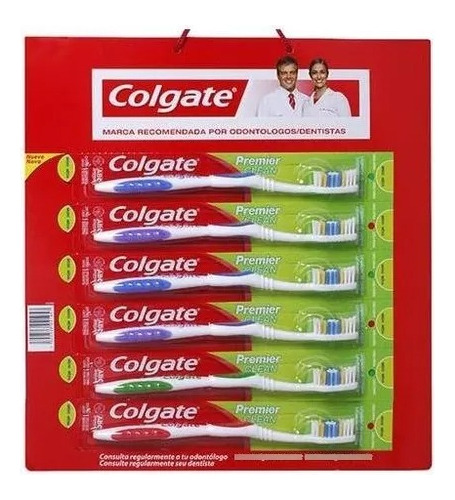 Cepillo De Dientes Colgate Premier Clean Pack De 6 Unidades