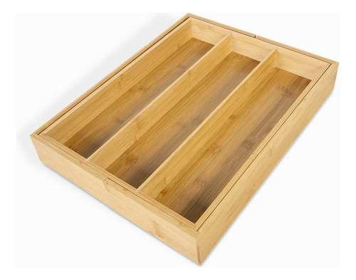 Caja Para Utensilios En Bambu Expandible Ambiente Gourmet