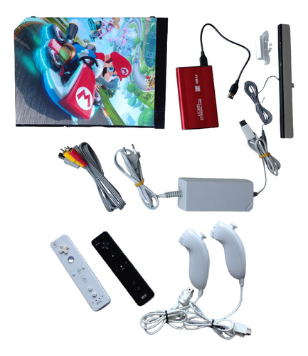 Nintendo Wii Con 2 Sets De Controles, Memoria Y Accesorios