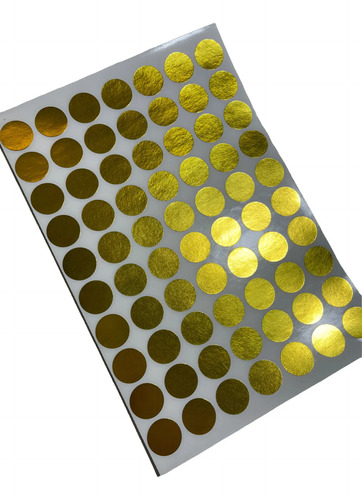 Sticker Circulo Oro Dorado 560 Pz Etiqueta Calcomanía