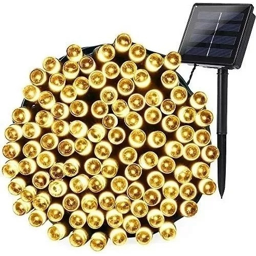 Luces Guirnalda Solar 200 Led Calida 20 Mts/d017