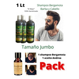1 Lt Shampoo Bergamota Y 1 Aceite Andrea Crece Pelo Pack