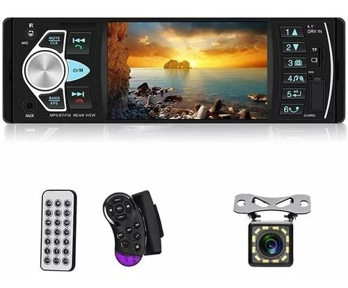 Auto Estéreo 4.1 Pantalla 1 Din Bluetooth Usb Sd Fm + Camara