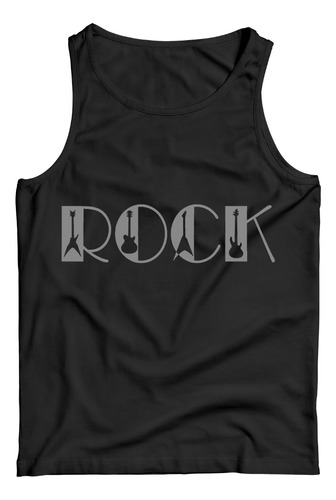 Musculosa Negra Algodon Rock Internacional Todas Las Bandas 