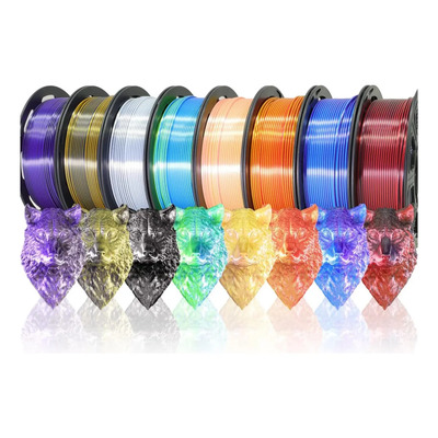 8 Carretes De Seda Dual Pla 3d Filament Bundle, Seda 1.75 Mm