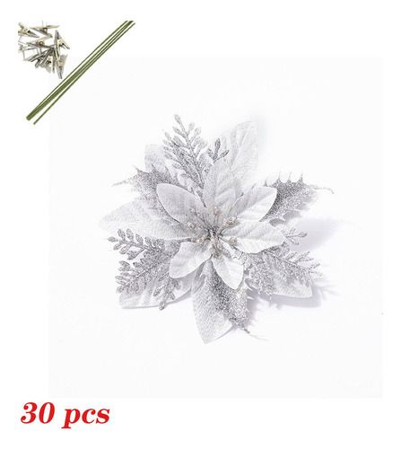 30 Flores De Natal Arvore Decoração Flor Artificial Enfeite
