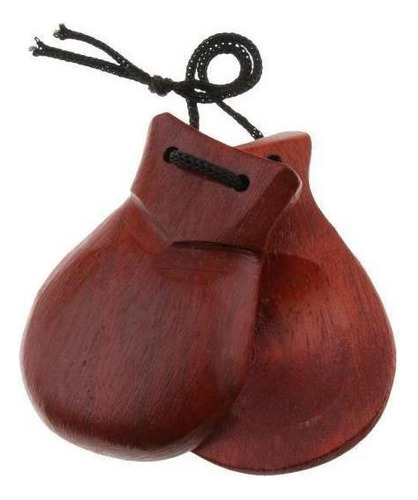 2xwooden Castanet Hand Clapper Instrumento Musical De