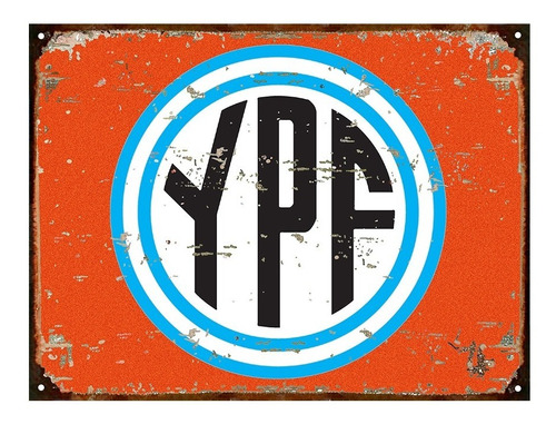 Cartel De Chapa Publicidad Antigua Logo Ypf A021